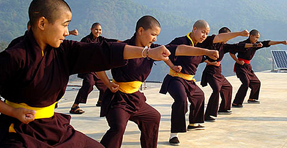 Calugaritele din Nepal s-au apucat de Kung Fu