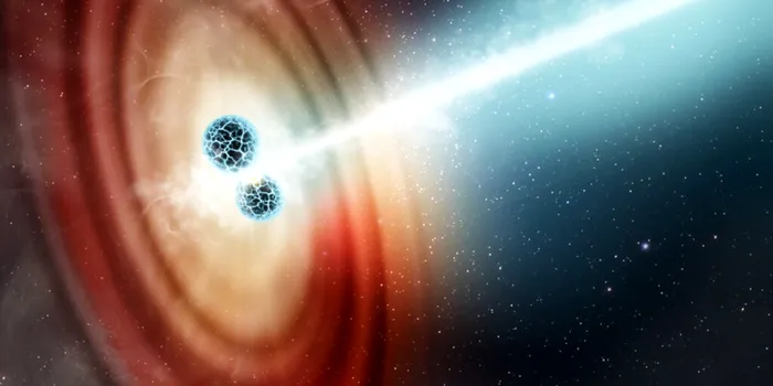 Materia ejectată de stelele neutronice care se ciocnesc ar fi depășit viteza luminii