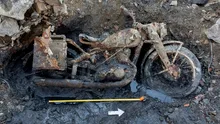 O motocicletă din cel de-Al Doilea Război Mondial a fost găsită în Dunăre