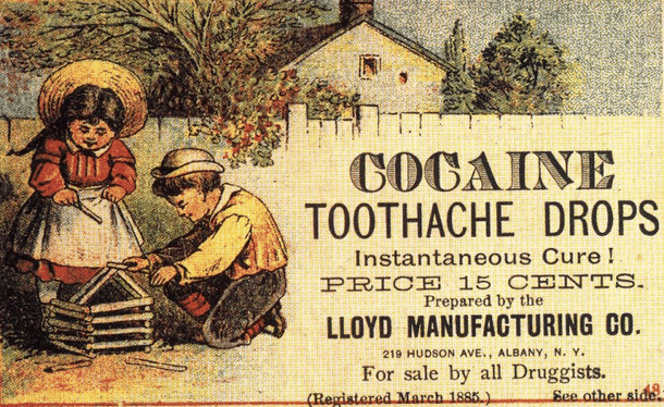 Reclamă la cocaină, recomandată ca tratament pentru durerile de dinţi la copii