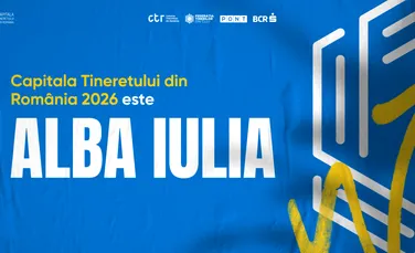 Alba Iulia va fi Capitala Tineretului din România în anul 2026