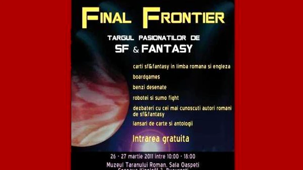 Atenţie, fani SF & Fantasy! O ştire pentru voi!