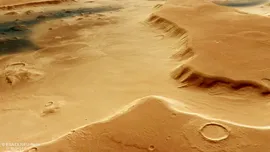 „Un adevărat festin geologic”: Un crater bizar a fost descoperit pe Marte