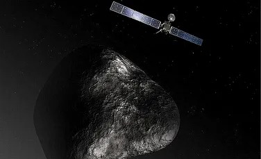 O misterioasă „piramidă”, fotografiată de sonda Rosetta pe suprafaţa cometei pe care o urmăreşte (FOTO)