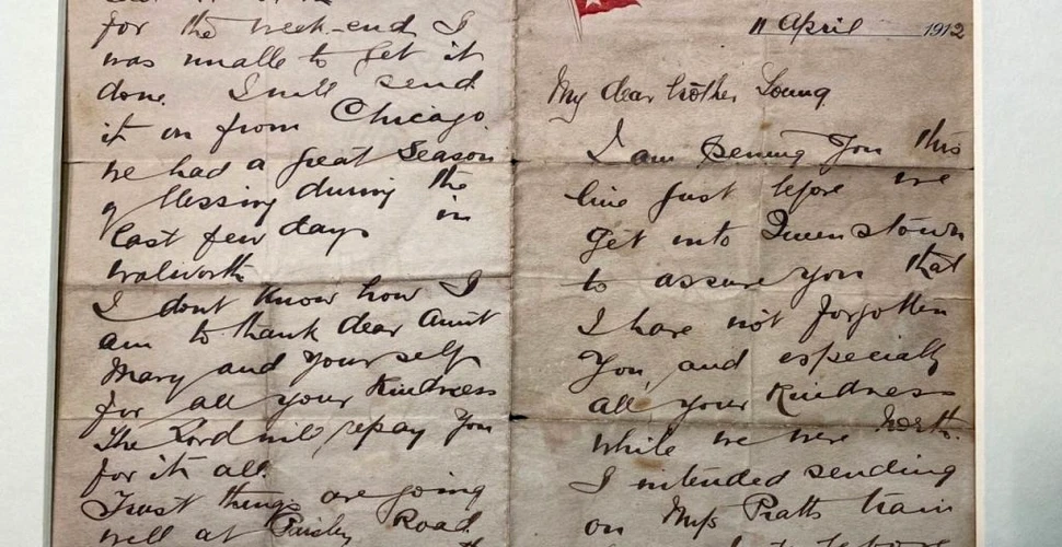 Scrisoarea de pe Titanic scrisă de un pastor care a murit în naufragiu