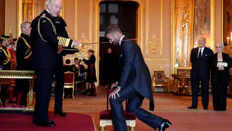 David Beckham, înnobilat de Regele Charles la Castelul Windsor