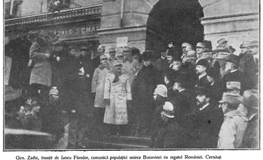 Unirea Bucovinei cu România, trăită la Iași:  Fruntași bucovineni au venit la Iași și i-au adus Regelui Ferdinand Actul Unirii