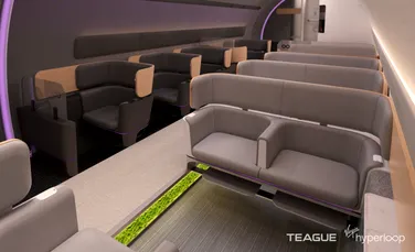 Cum va arăta transportul cu Virgin Hyperloop. Capsulele cu levitație magnetică vor atinge viteze de peste 1.200 km/h