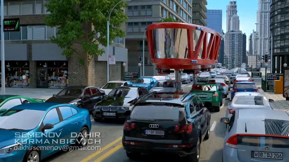 VIDEO. Un inventator rus a creat maşina de pompieri a viitorului care se poate strecura cu uşurinţă prin traficul aglomerat