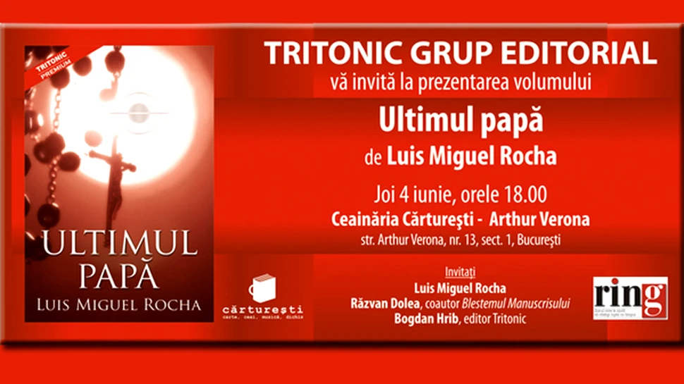 „Ultimul papa” de Luis Miguel Rocha se lanseaza in Romania
