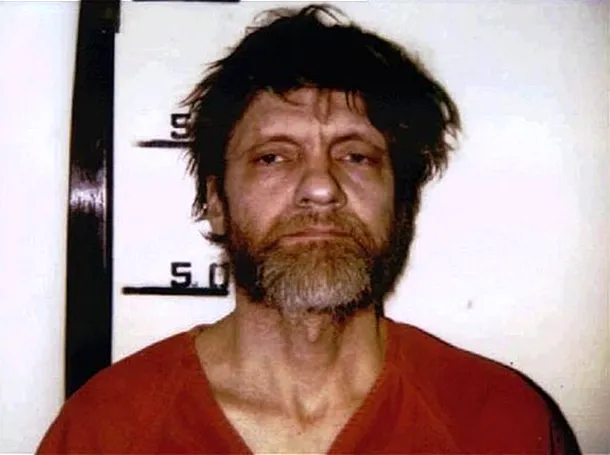 Ted Kaczynski imediat după ce a fost arestat.