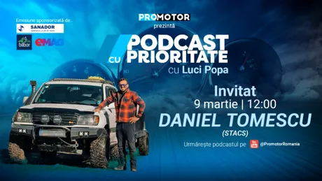 Daniel Tomescu (STACS) invitat la „Podcast cu Prioritate” #93 by ProMotor. Despre Nissan Silvia, BMW E46, drift, off road și proiecte în 2026