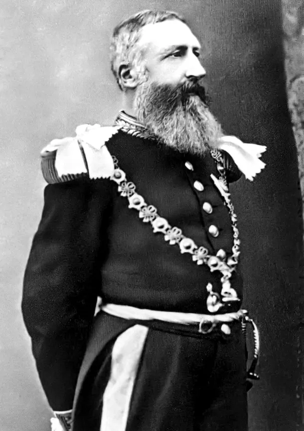 Regele Leopold al doilea al Belgiei într-o fotografie de epocă
