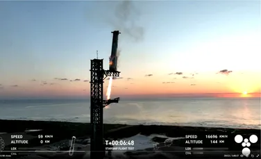 Momentul extraordinar în care SpaceX „prinde” boosterul Starship din zbor