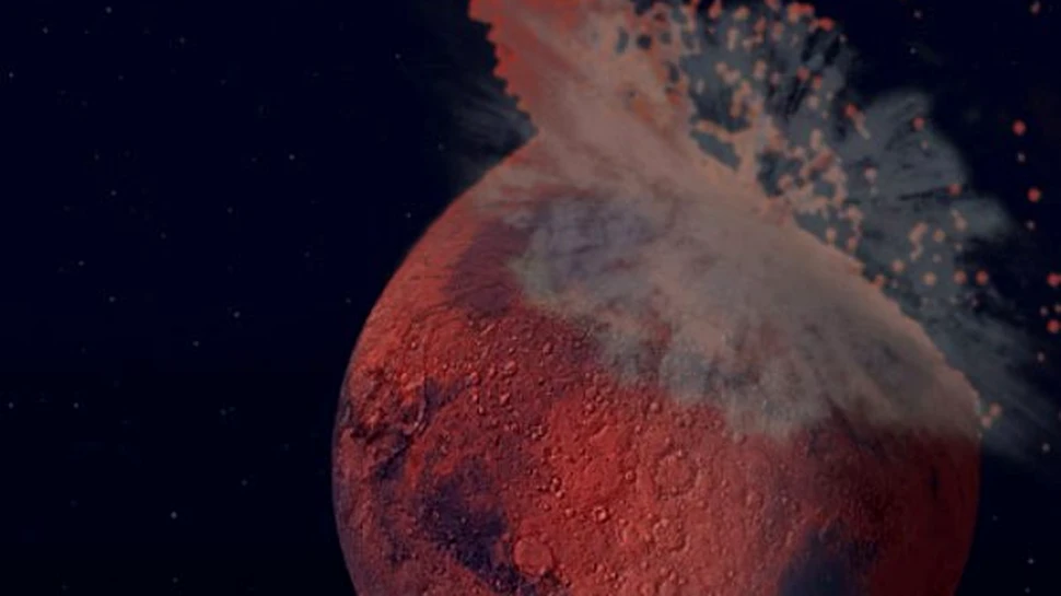 Un meteorit gigant schimba suprafata planetei Marte