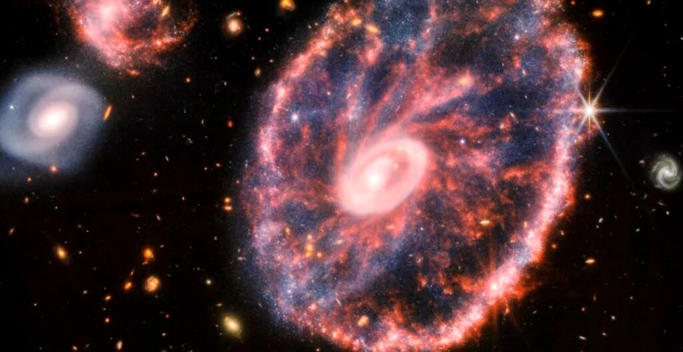 O nouă imagine uimitoare realizată de Webb. Cum a surprins telescopul fascinanta galaxie Roată de Car?