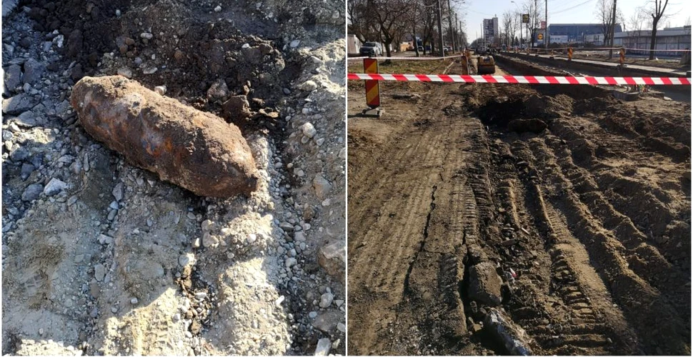 O bombă de aviație din cel de-Al Doilea Război Mondial, descoperită în mijlocul orașului Galați