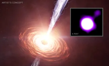 Jetul monstruos al unei găuri negre din Universul timpuriu este luminat de „strălucirea” Big Bangului