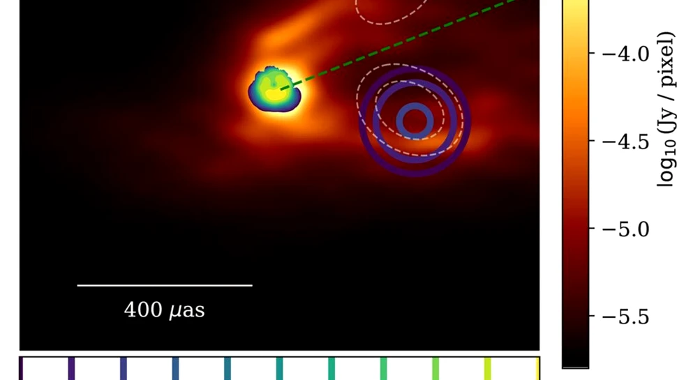 Prima gaură neagră fotografiată de omenire a lansat un jet cosmic lung de 3.000 de ani-lumină