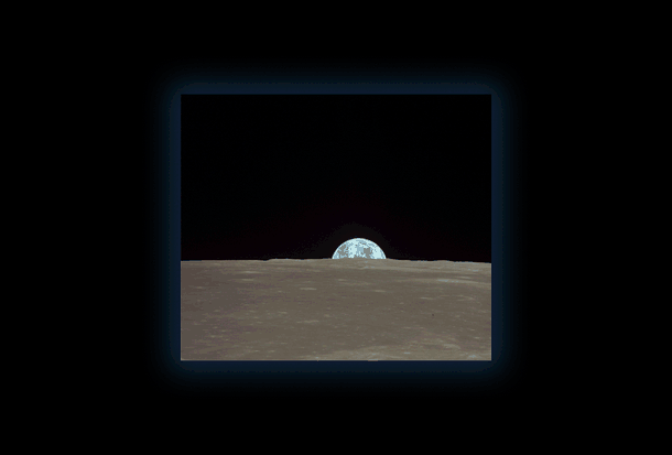 Răsăritul Pământului văzut de pe Lună