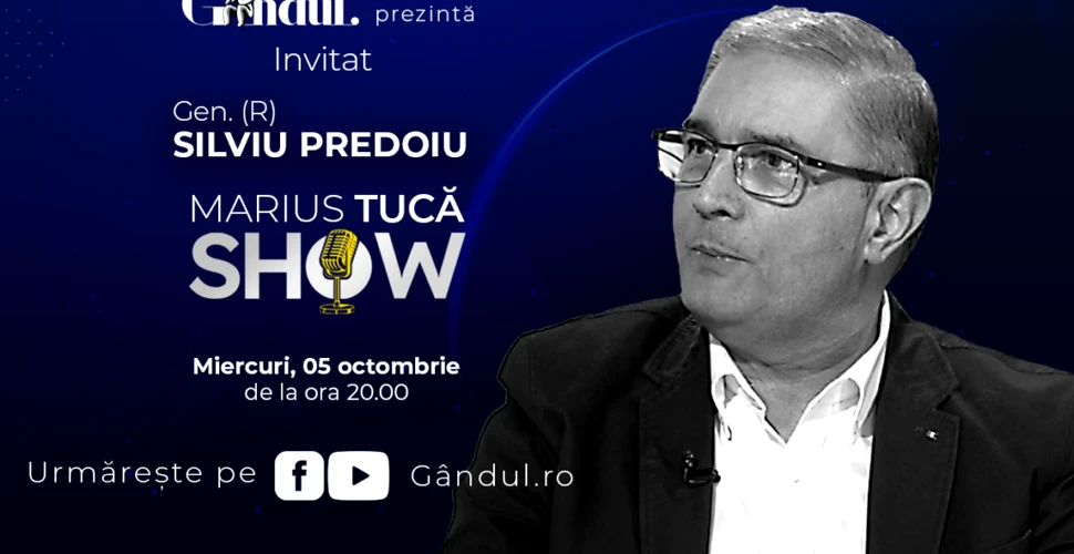 Marius Tucă Show începe miercuri, 5 octombrie, de la ora 20.00, live pe gândul.ro