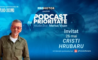 Cristi Hrubaru vine la „Podcast cu Prioritate” #101 by ProMotor. Discuții despre motociclete, mașini, rock și proiecte caritabile