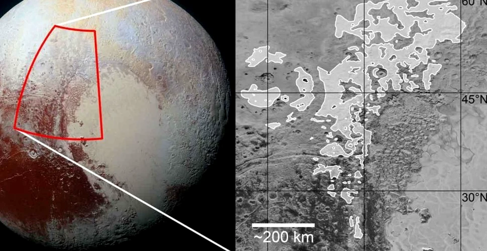 Urme de glaciaţiune găsite pe Pluto pentru care cercetătorii nu au o explicaţie