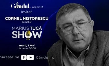 Marius Tucă Show începe marți, 3 mai, de la ora 20.00, live pe gandul.ro