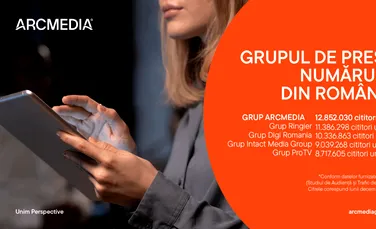 ARCMEDIA, nr. 1 detașat în clasamentul grupurilor de presă, la nivel național, în luna decembrie