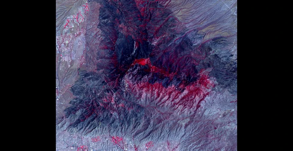 Sateliții NASA au surprins incendiul de vegetație Bighorn