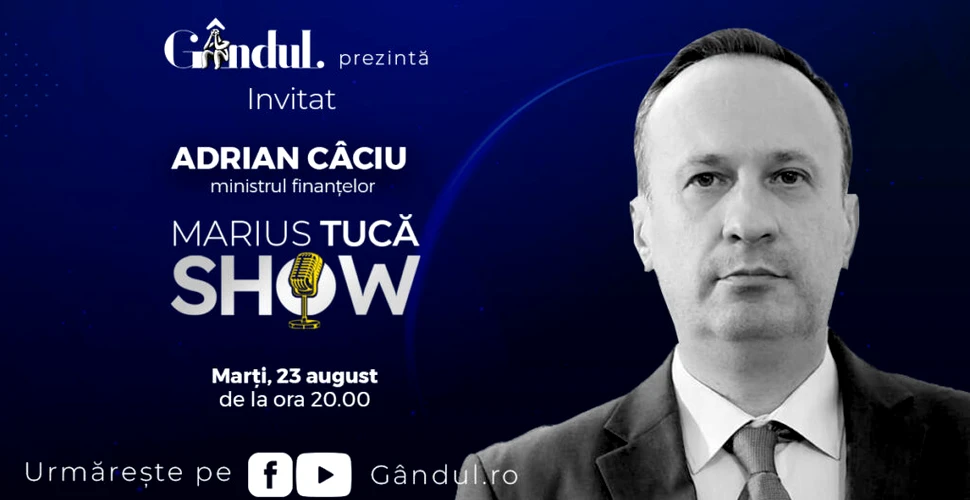Marius Tucă Show începe marți, 23 august, de la ora 20.00, live pe gândul.ro