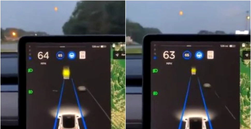 Sistemul autopilot al unei mașini Tesla a confundat Luna de pe cer cu un semafor