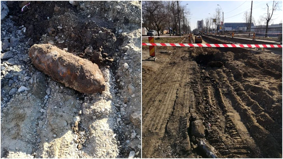 O bombă de aviație din cel de-Al Doilea Război Mondial, descoperită în mijlocul orașului Galați