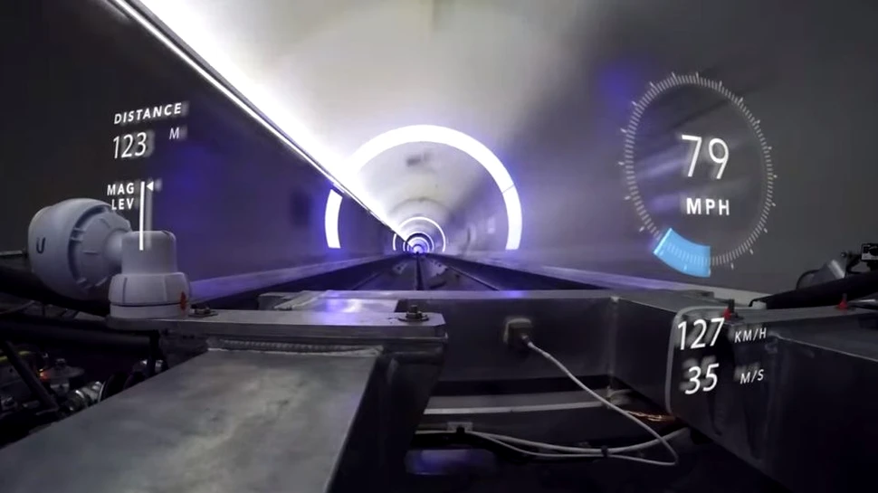 Primele imagini cu tunelul subteran din Los Angeles şi viteza uluitoare la care a ajuns capsula sistemului Hyperloop