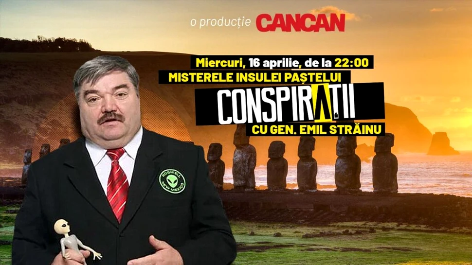 „Conspirații cu gen. Emil Străinu” începe miercuri, 16 aprilie, de la 22:00, LIVE pe YouTube CANCAN