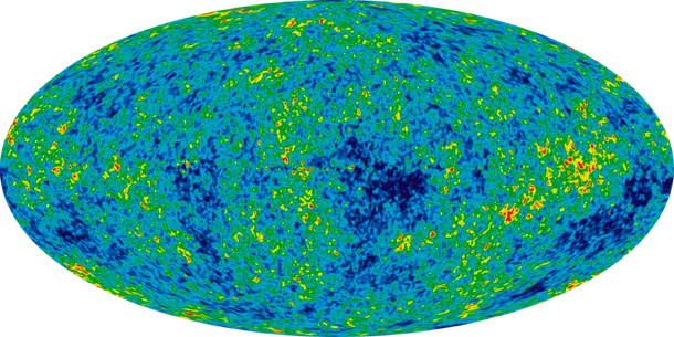 Harta radiaţiei cosmice de fond (CMB - cosmic microwave background)