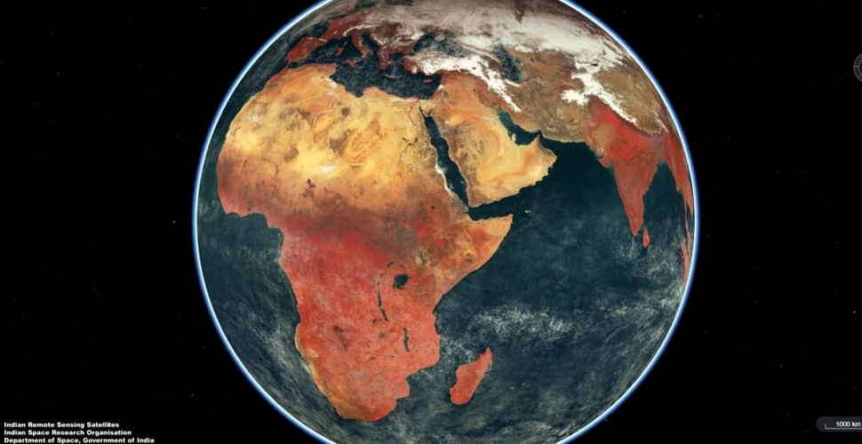 O fotografie uimitoare cu Pământul a fost realizată de satelitul indian EOS-06