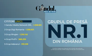 Gândul Media Network, grupul de presă numărul unu din România!