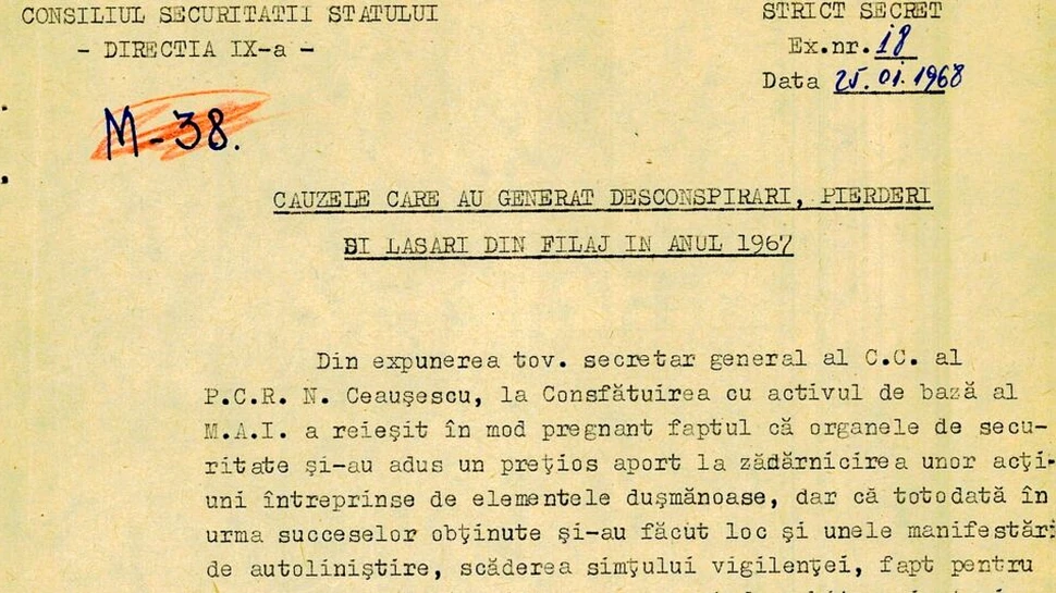 Gafele și incompetența Securității din perioada comunistă, dezvăluite într-un document secret din 1968