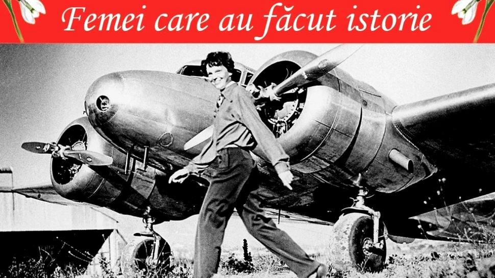 Amelia Earhart, prima femeie pilot care a zburat peste Atlantic. VIDEO