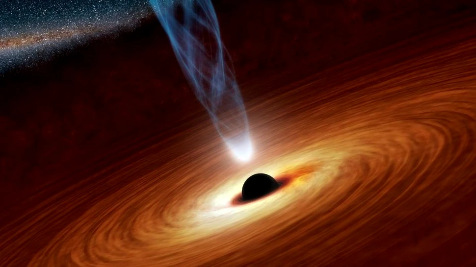 Astronomii au observat o gaură neagră care a ”aruncat” un jet de plasmă în spaţiu
