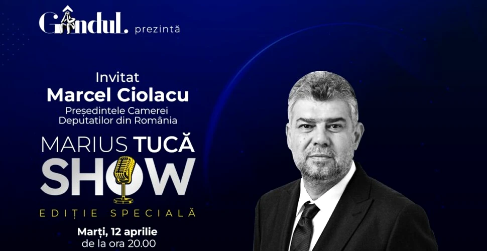 Marius Tucă Show începe marți, 12 aprilie, de la ora 20.00, live pe gandul.ro cu o nouă ediție specială