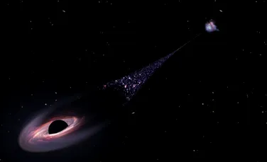 Telescopul Hubble a surprins o gaură neagră scăpată de sub control