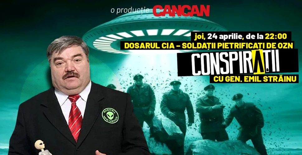 „Conspirații cu gen. Emil Străinu” începe joi, 24 aprilie, de la 22:00, LIVE pe YouTube CANCAN