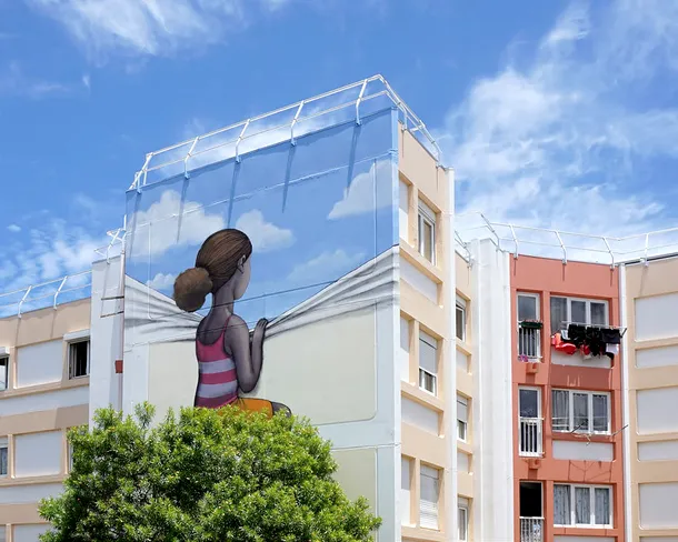 Artistul franceză tranformă străzile şi clădirile lumii în opere de artă. FOTO