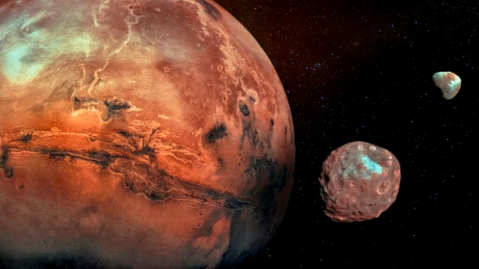 O sondă a detectat „elemente necunoscute” în satelitul natural Phobos al lui Marte