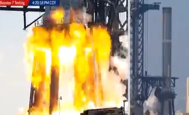 Un prototip Booster pentru Starship de la SpaceX, cuprins de flăcări. Acțiune planificată sau accident?
