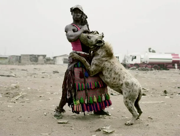 Gest de încredere şi tandreţe dintre un nigerian şi hiena sa