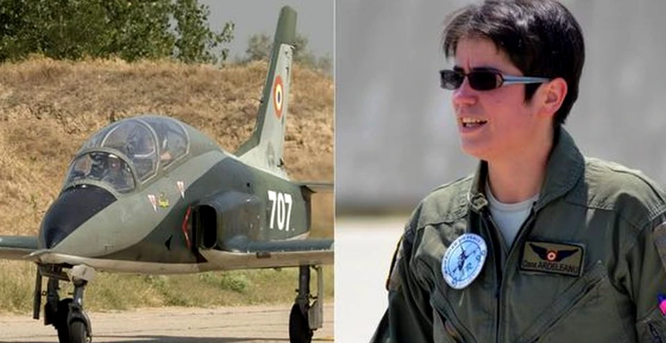 Andreea Oana Ardeleanu, prima femeie pilot instructor pe avion cu motor cu reacţie din cadrul Forţelor Aeriene Române.