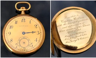 Cu cât s-a vândut la licitație un ceas de buzunar dăruit căpitanului care a salvat supraviețuitorii Titanicului?